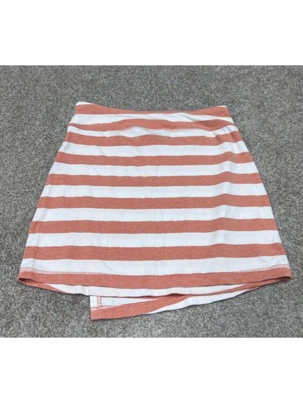 Athleta Women's Orange White Striped Skirt Size XS